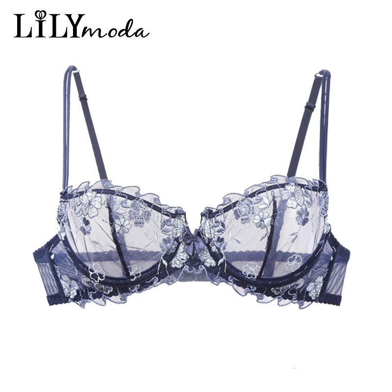 Demi Bra Balconette - Lilymoda 여성용 섹시한 초박형 투명 안감