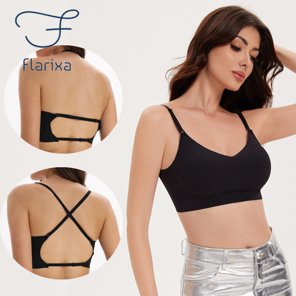 Convertible Bra Multiway - Flarixa 심리스 로우백 브라 지지대, 멀티웨이