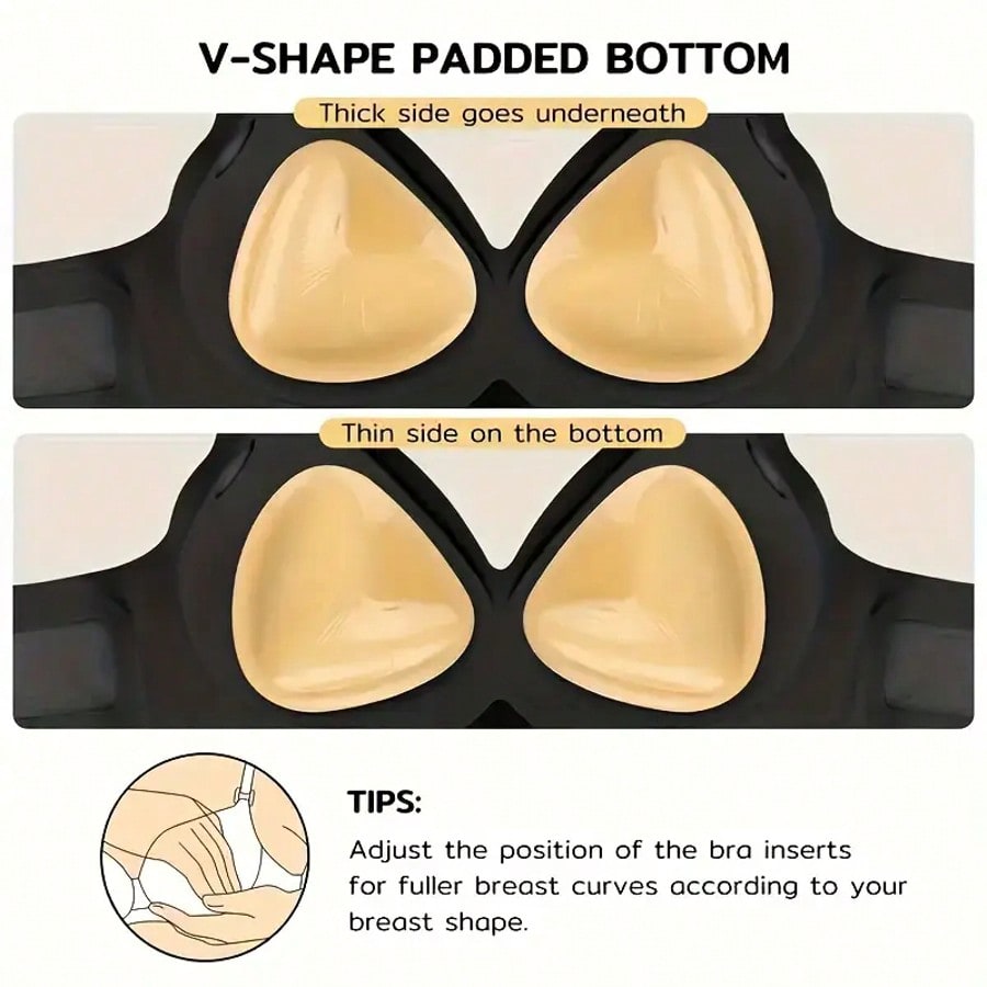 Backless Bra Sticky - 양면 접착식 푸시업 브라, 방수 접착식