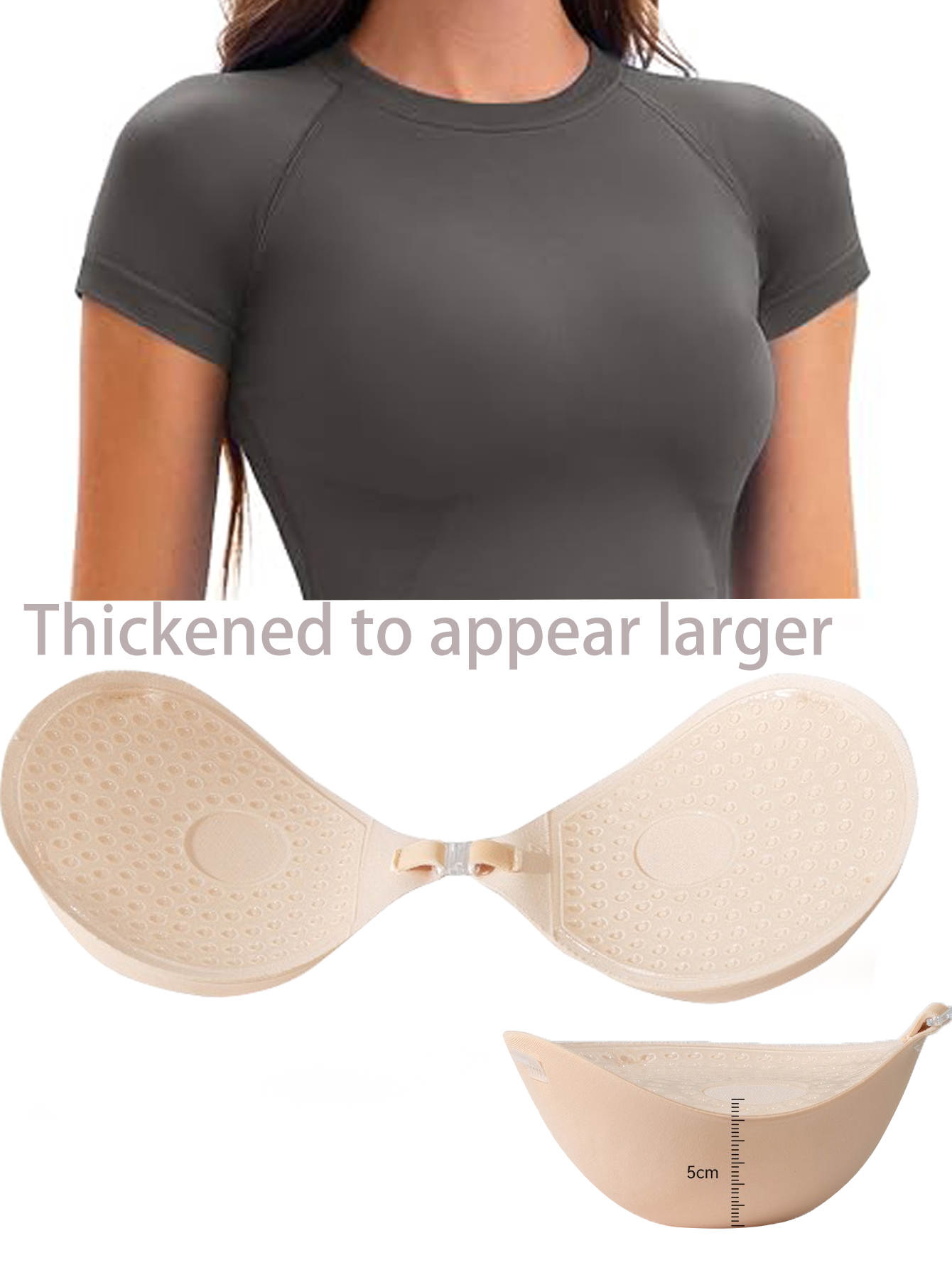 5CM 두께의 가슴 스티커 여성용 투명 실리콘 브라 어 - Push Up Bra Silicone 리뷰 및 가격