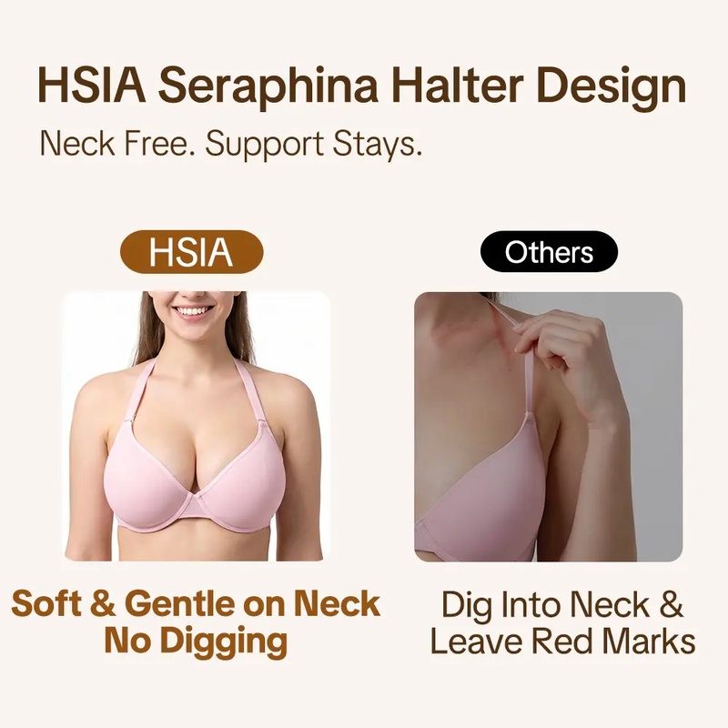 HSIA 세라피나 5웨이 멀티웨이 홀터넥 미니마이저 브 - Sheer Mesh Bra 리뷰 및 가격