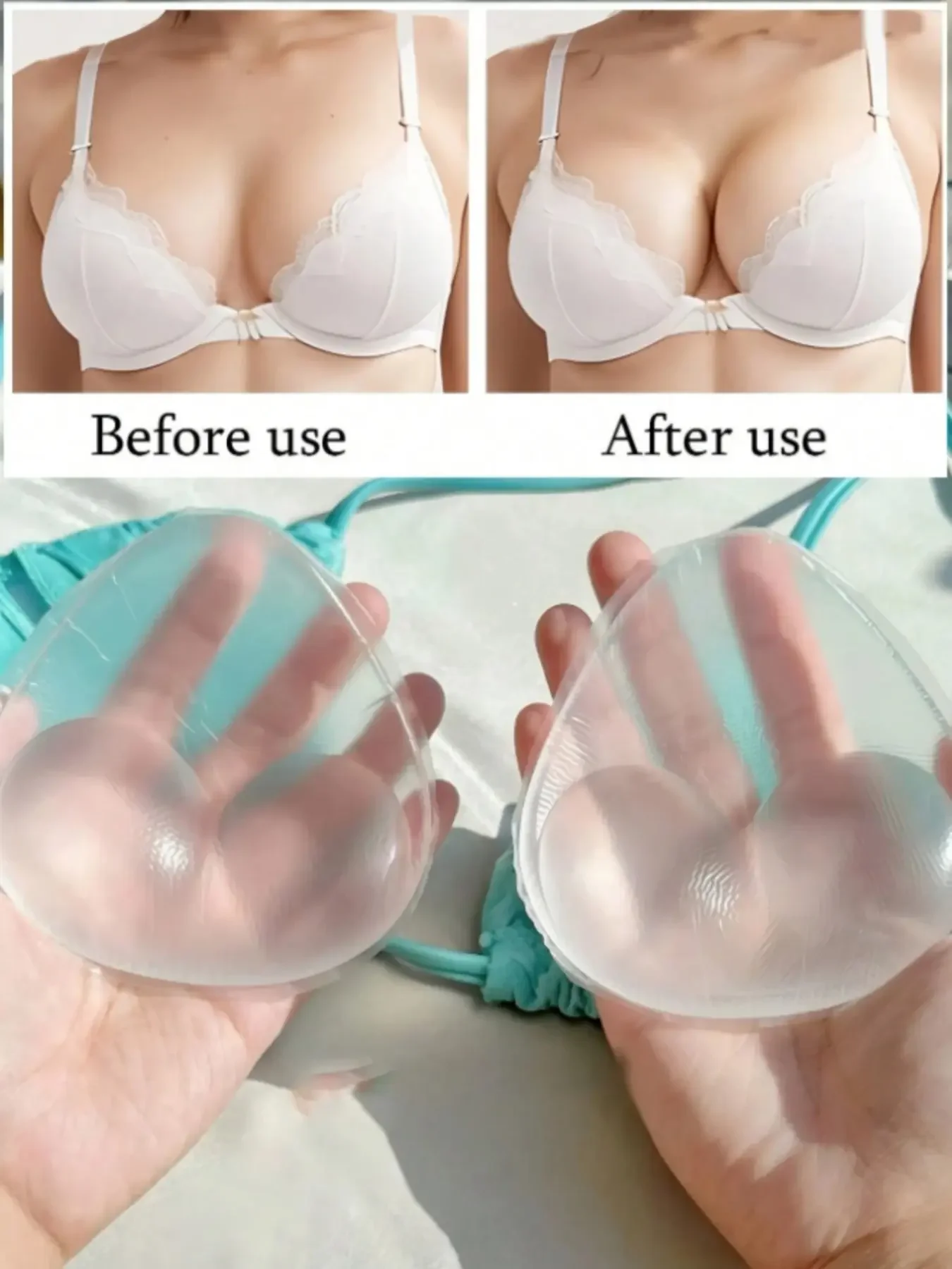 1쌍 여성용 실리콘 브라 인서트, 패션 브라 인서트,  - Push Up Bra Silicone 리뷰 및 가격