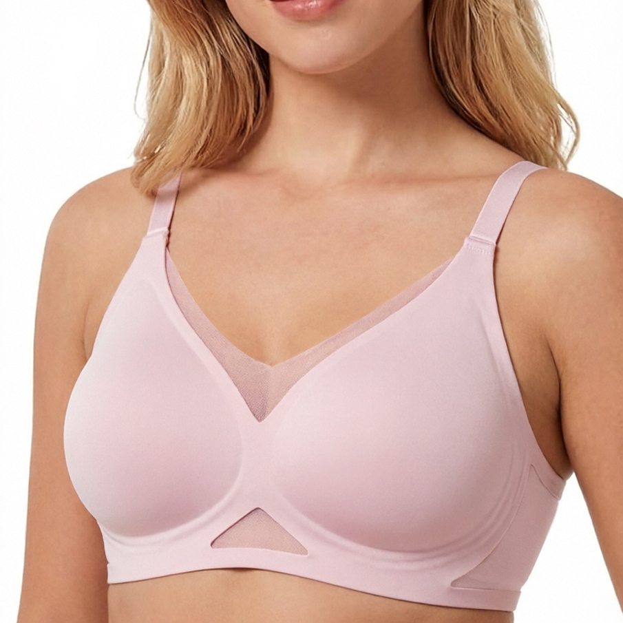 여성용 심리스 와이어프리 브라, 메쉬 패널 통기성 풀컵 - Sheer Mesh Bra 리뷰 및 가격