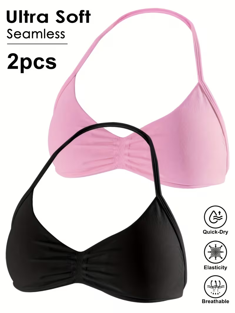 2피스 심리스 섹시 오픈 백 짐 요가 크롭탑 여성용 홀 - Minimizer Bra Women 리뷰 및 가격
